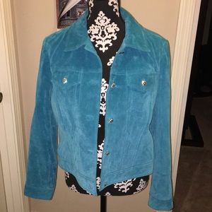 Blue suede Jacket